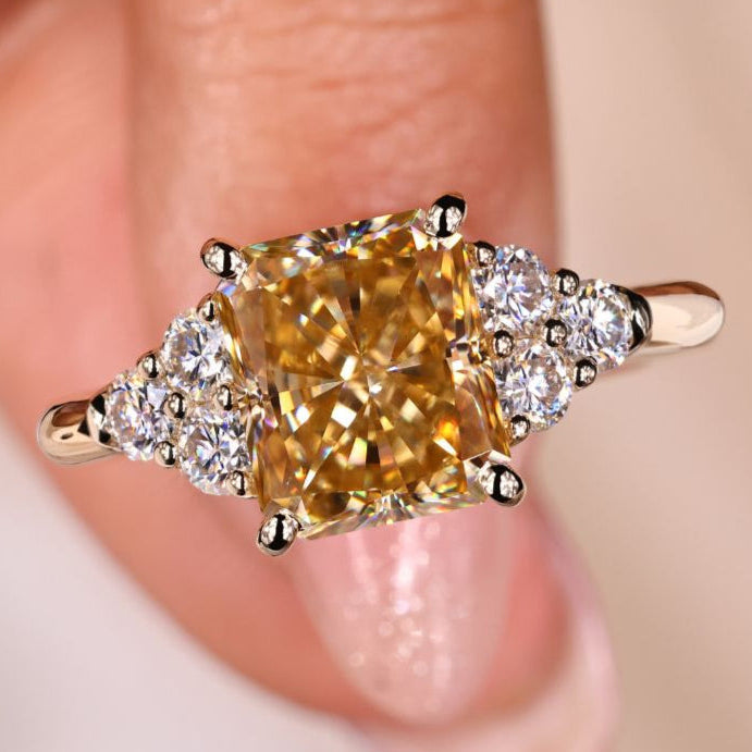 Seven Stone Engagement Ring with perfect symmetry.
