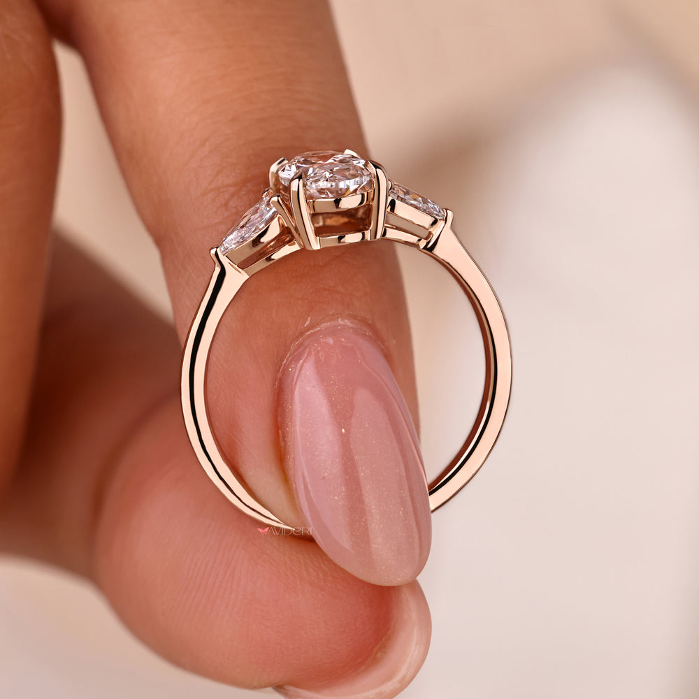 oval diamond engagement ring, yellow gold engagement ring, handmade jewelry
