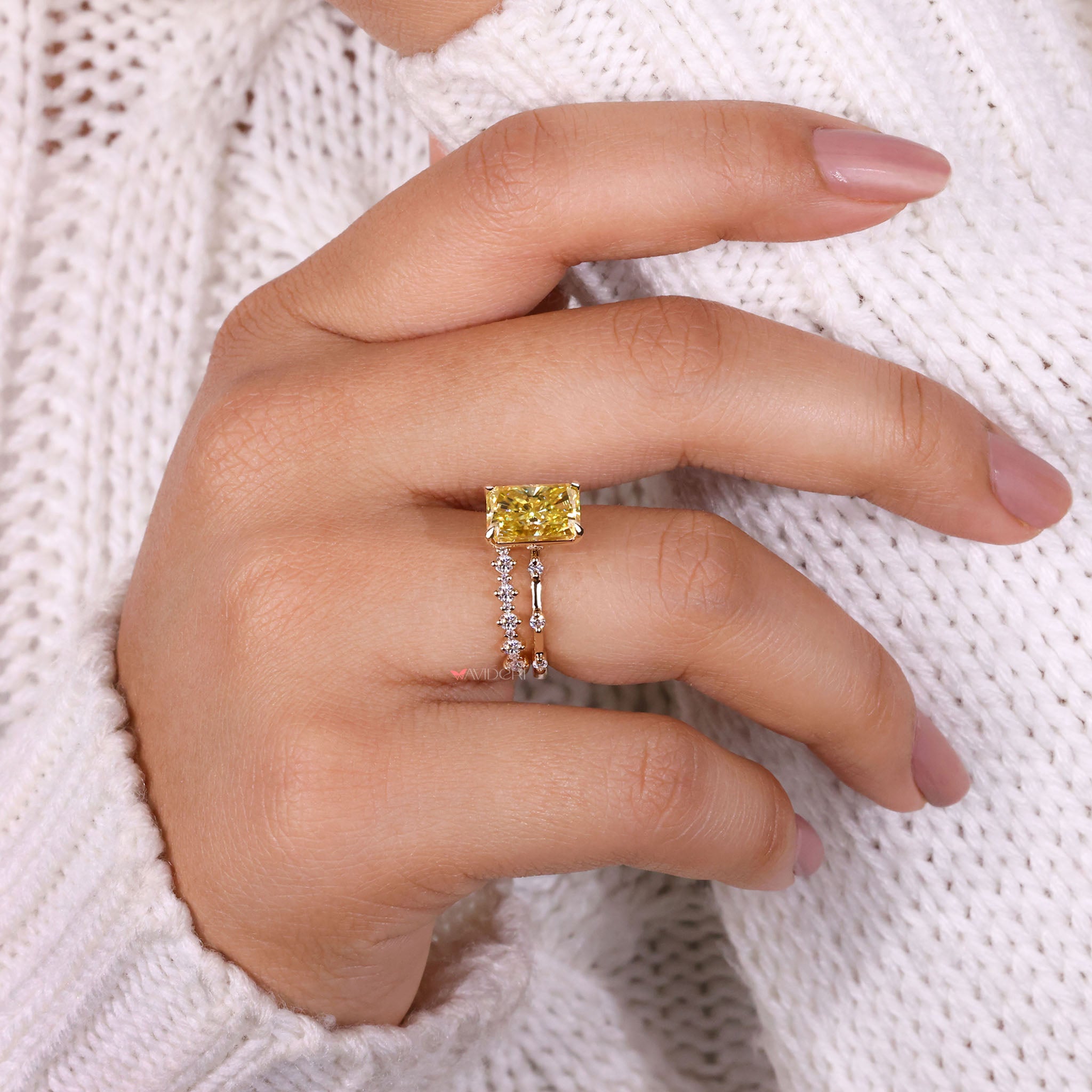 Custom Moissanite Bridal Set designed to meet your personal style preferences.
