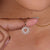 Moissanite round pendant with a brilliant shine.

