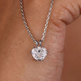 Heart step cut pendant with a stylish shape.
