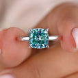 Cushion cut ring with a stunning cushion cut engagement ring design.

