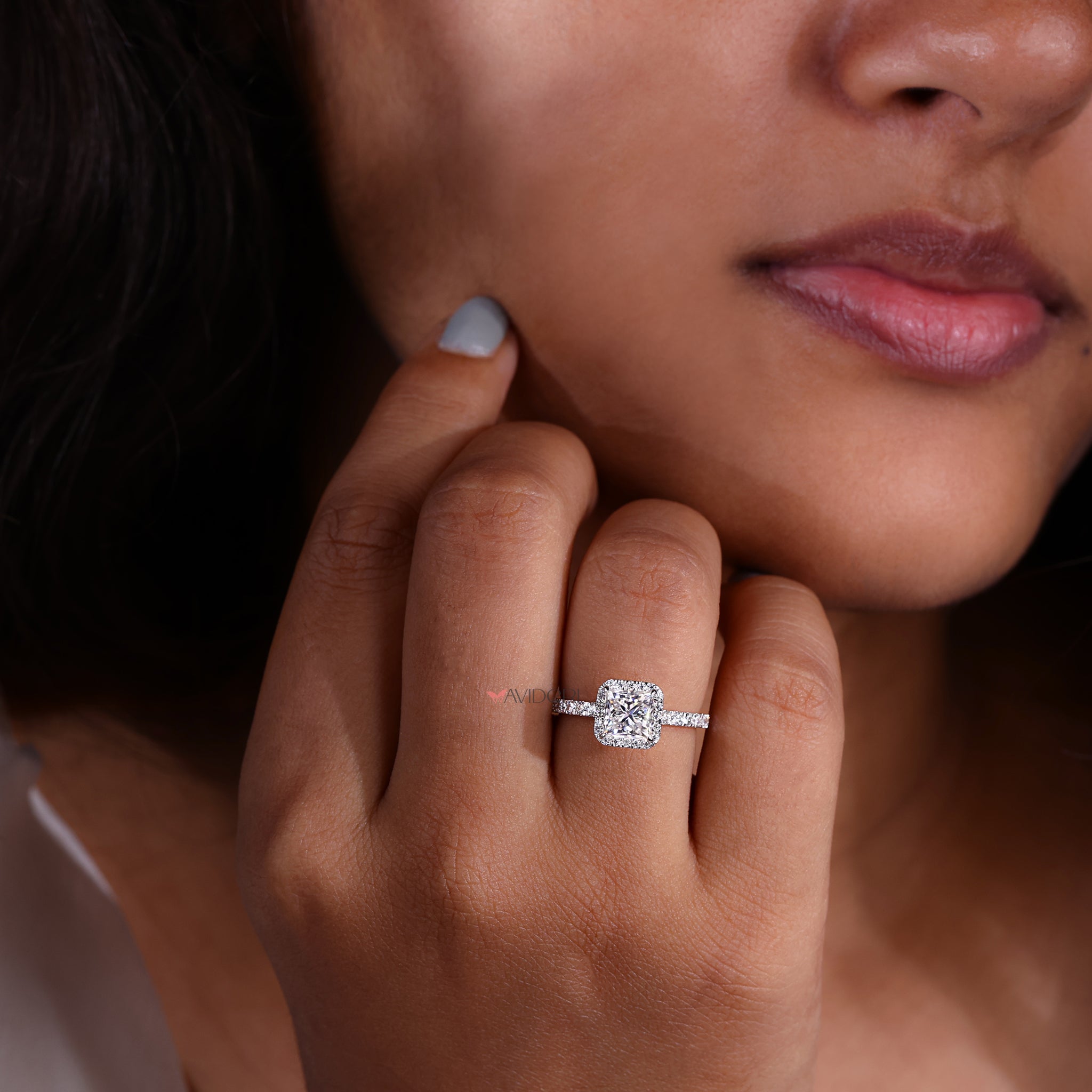 Pave ring set designed to create a timeless look.
