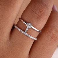 Round Wedding Band In Geometric Style