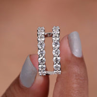 Round Moissanite White Gold Enhancer band