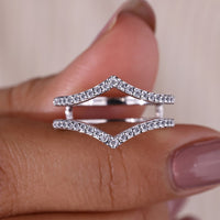 Round Moissanite White Gold Moissanite Wedding Band