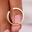 This classic wedding band has a simple, elegant design.
