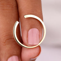 Open Gap Wedding Band In Yellow Gold