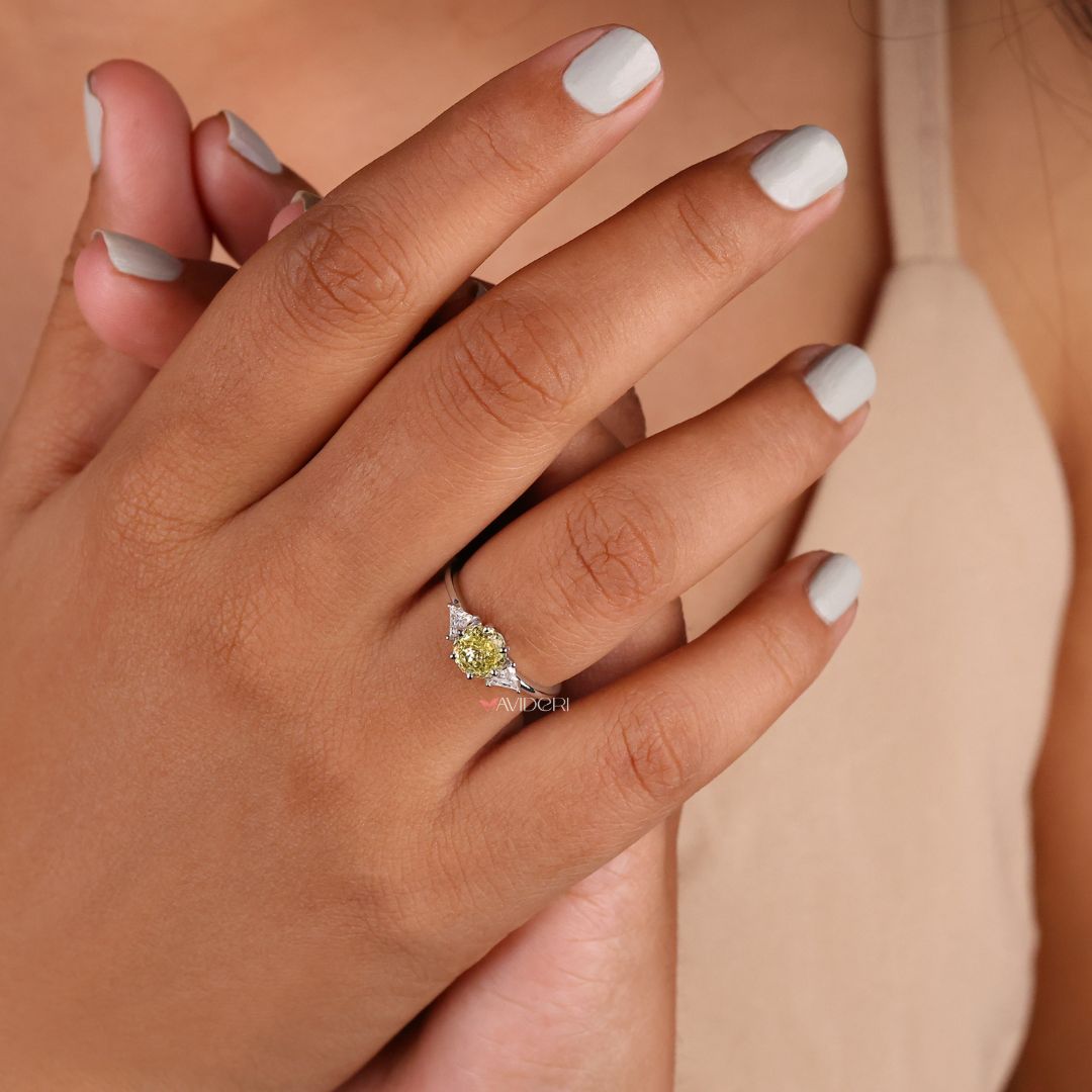 Handmade jewelry, moissanite gold ring, avideri engagement ring
