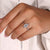 Marquise cut ring with an antique design touch.