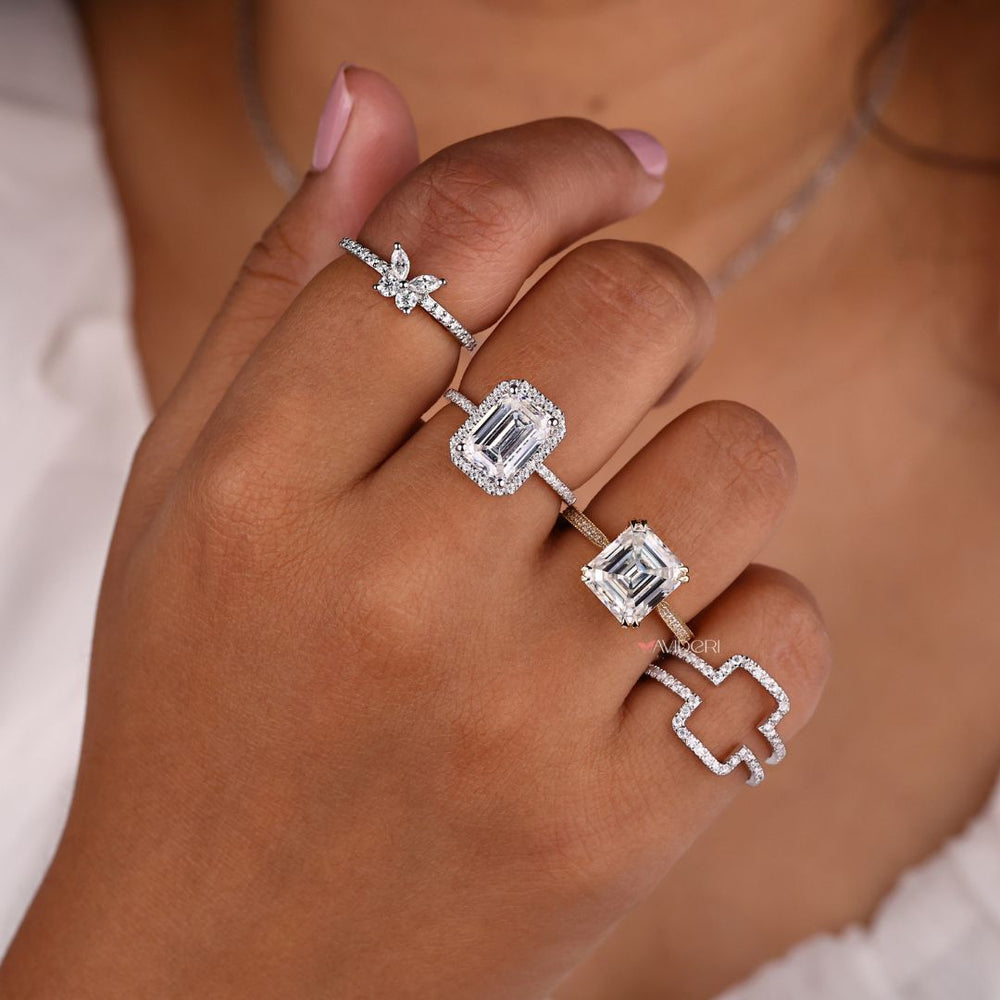 Unique milgrain engagement ring with intricate craftsmanship
