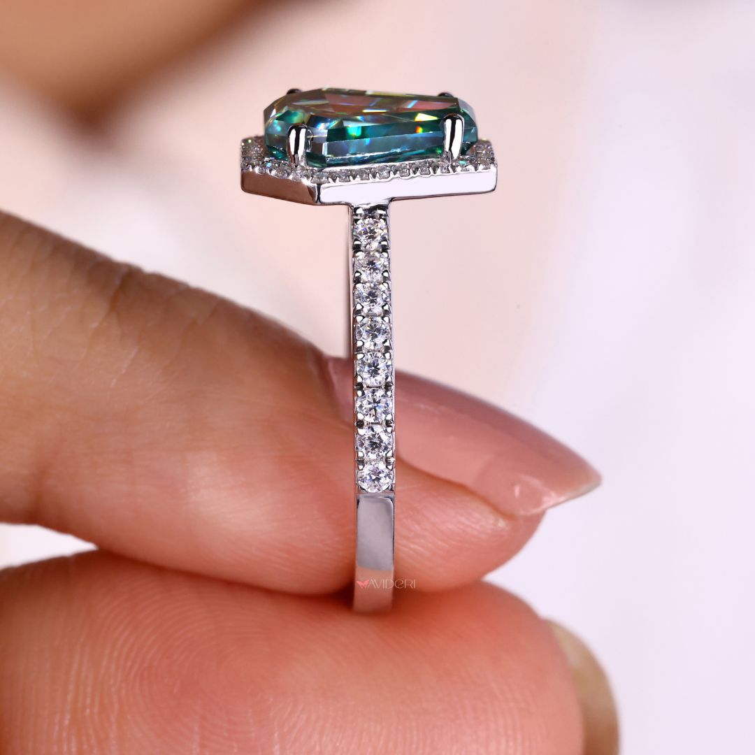 Halo Setting shines brightly with a central gemstone.
