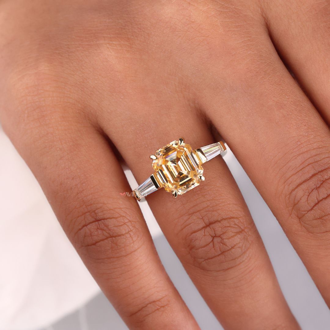 Claw prong ring showcasing moissanite brilliance
