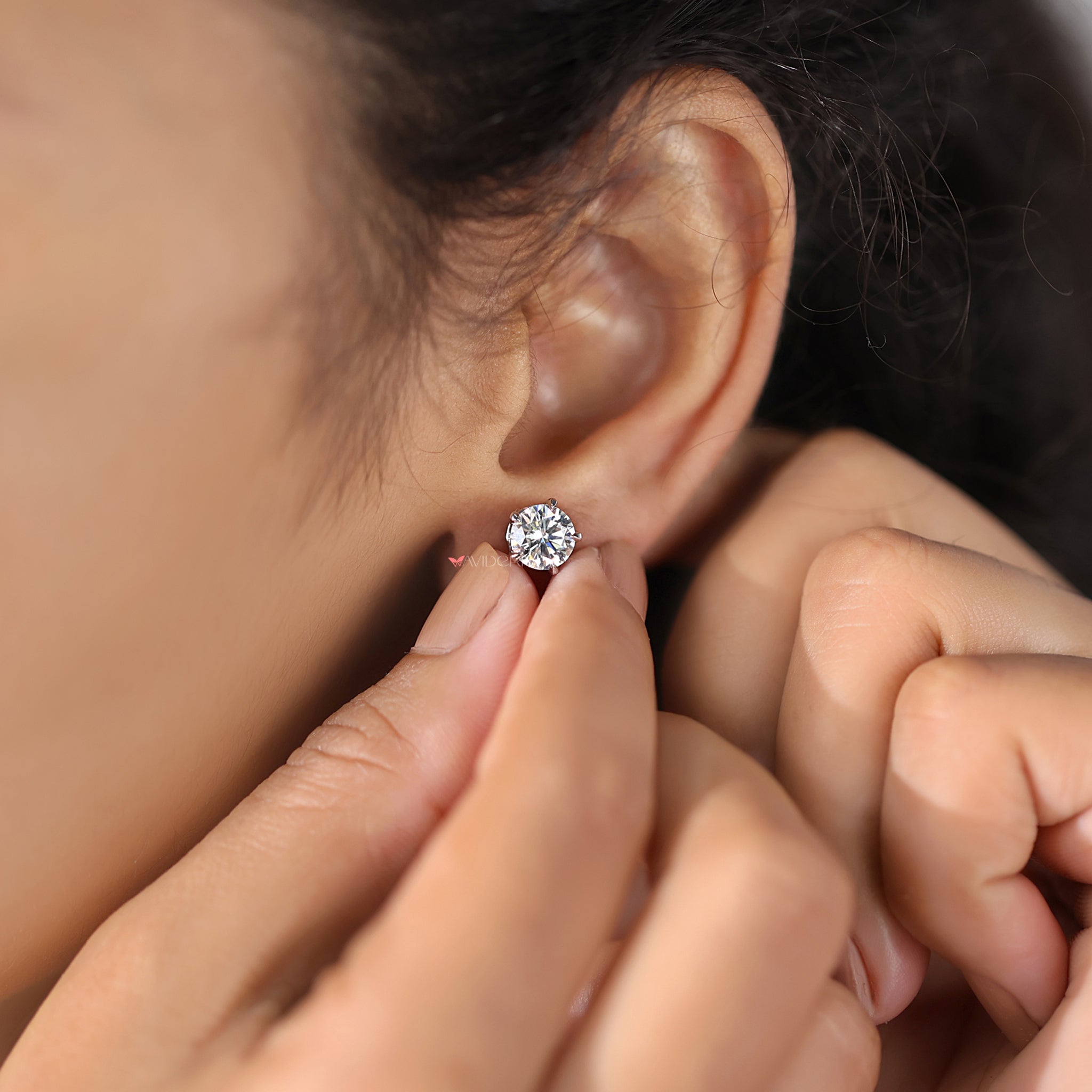 These moissanite earrings offer lasting beauty and sparkle.