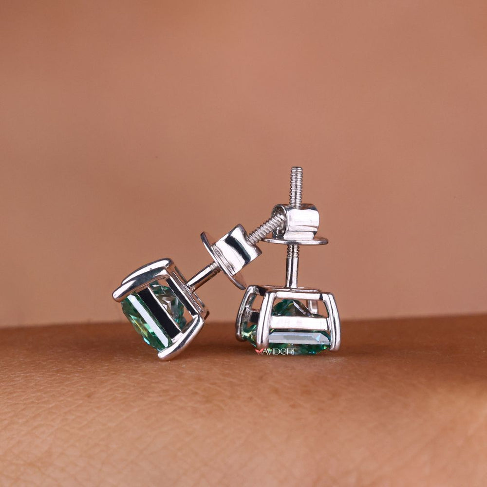Everyday earrings crafted with Moissanite and 4 prong settings for style.