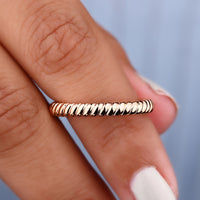 Rose Gold Twisted Wedding Band