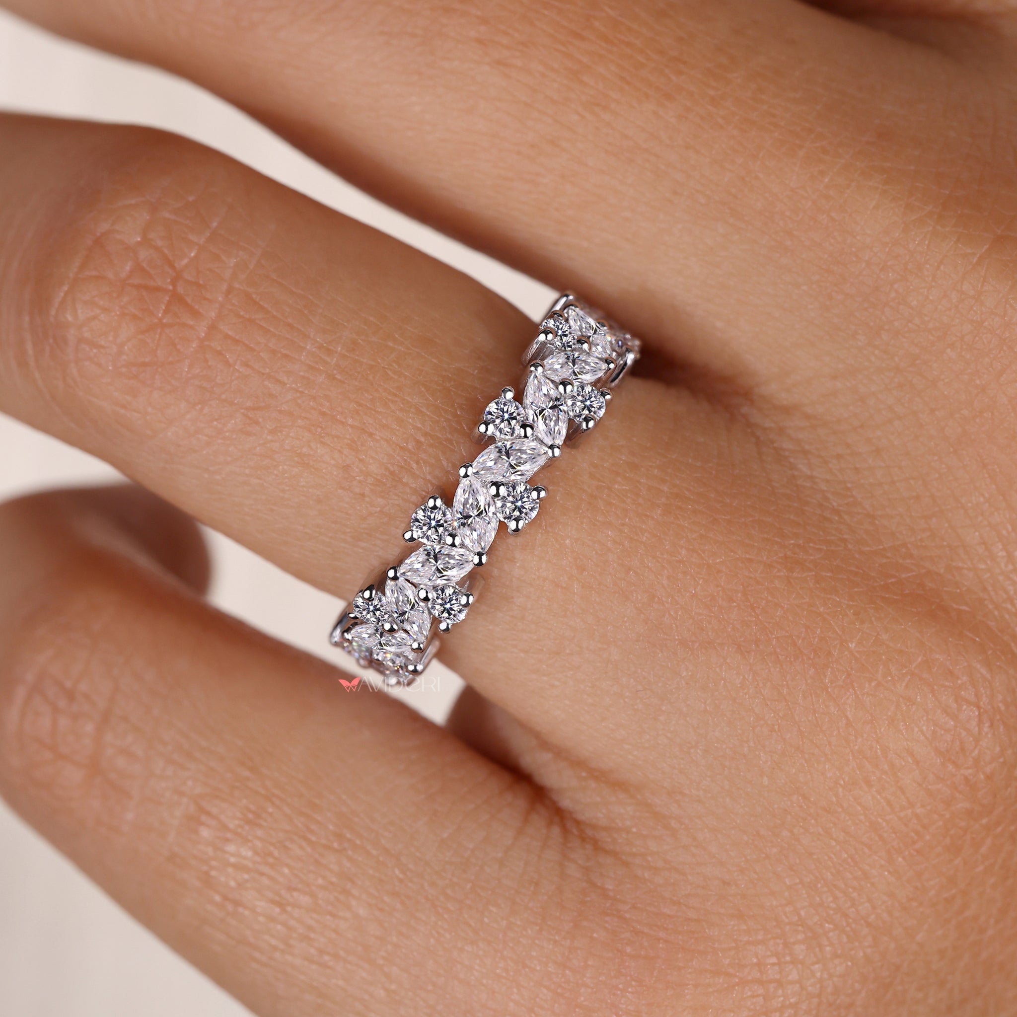 Custom wedding band crafted to your personal style.
