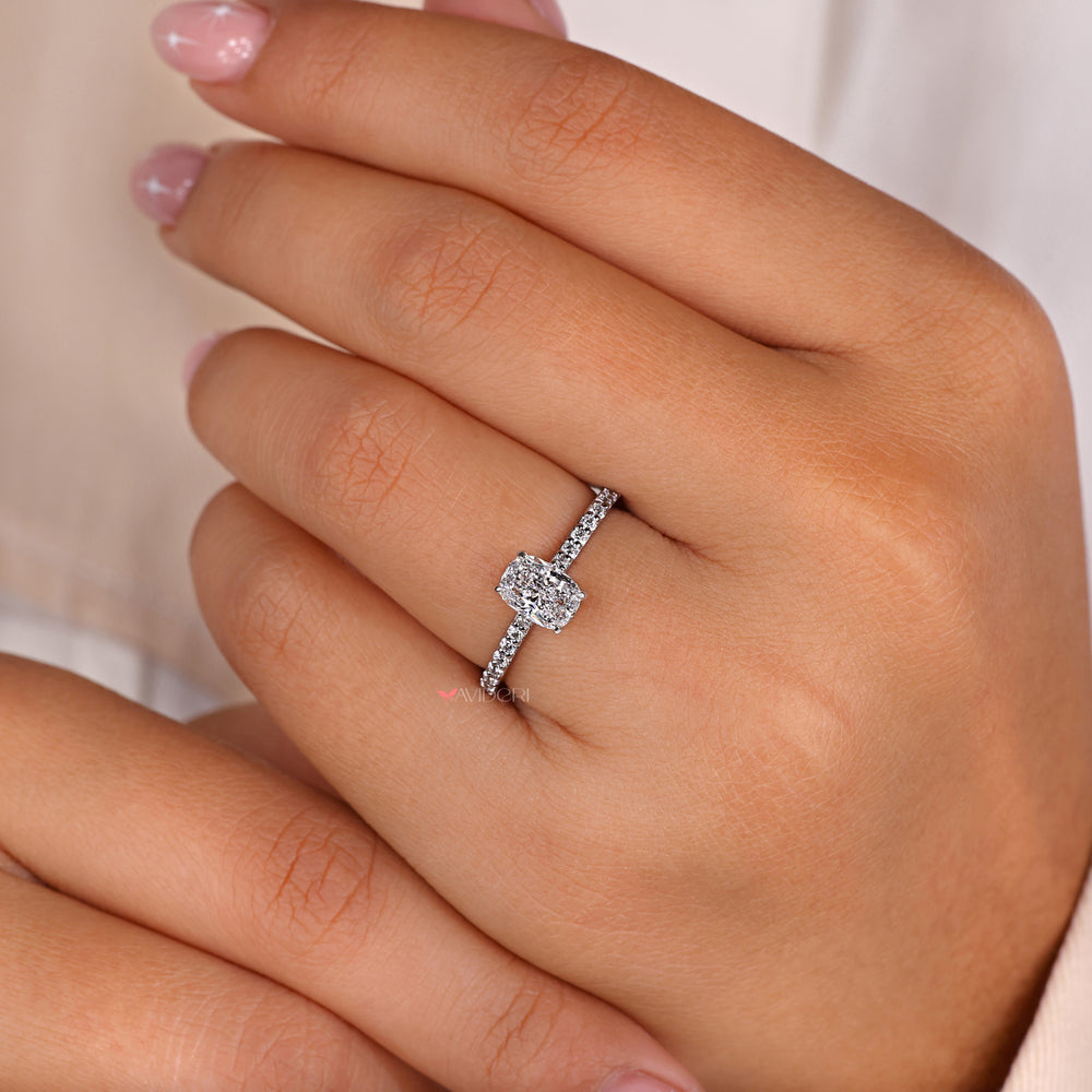 Lab Grown Diamond cushion cut ring for sustainable luxury
