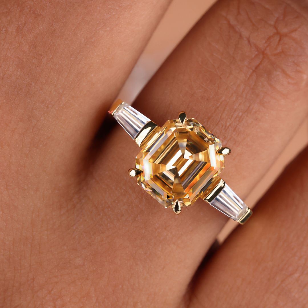 Moissanite engagement ring crafted for everyday wear
