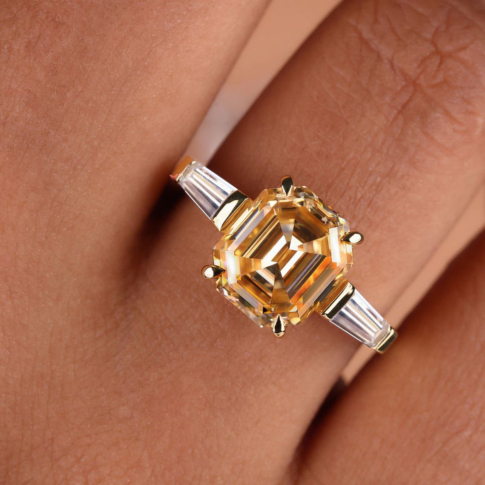 Moissanite engagement ring crafted for everyday wear
