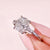 3 stone engagement ring with cushion cut engagement ring.