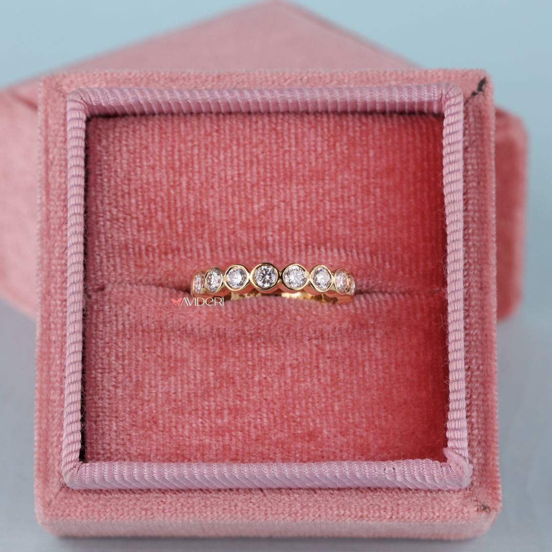 Moissanite wedding band brings bright shimmer and lasting value to every occasion.
