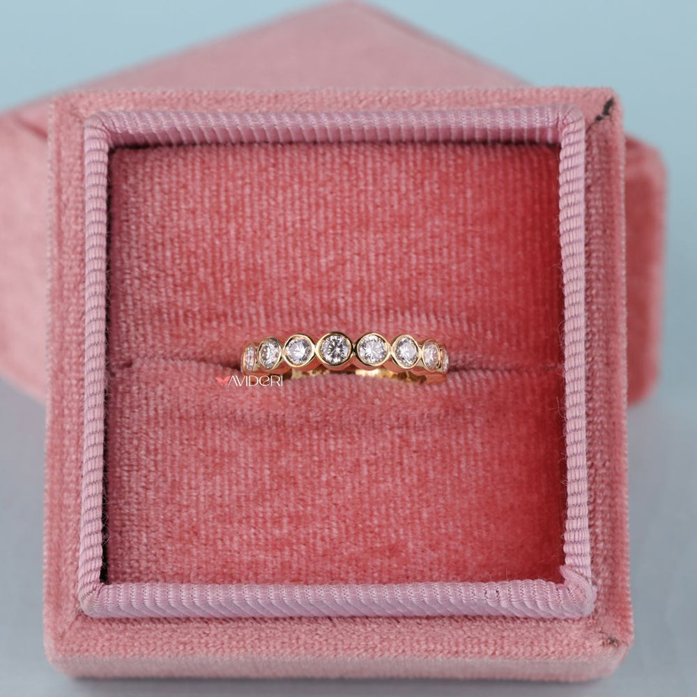Moissanite wedding band brings bright shimmer and lasting value to every occasion.

