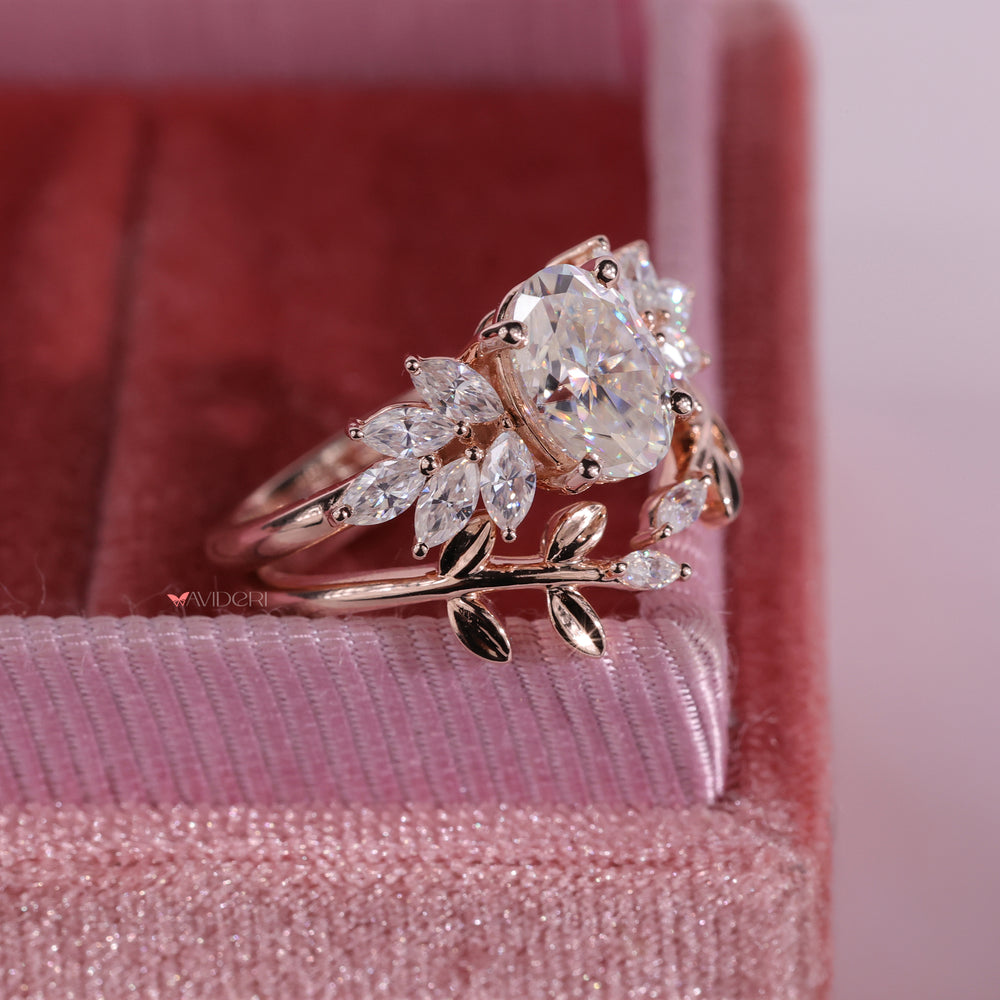 Marquise cut ring in a muse setting for a unique bridal look.
