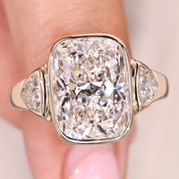 IGI certified 5 Carat Cushion Cut Diamond Engagement Ring