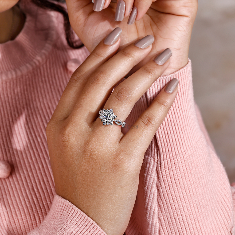 The infinity style ring stands for everlasting love and devotion.
