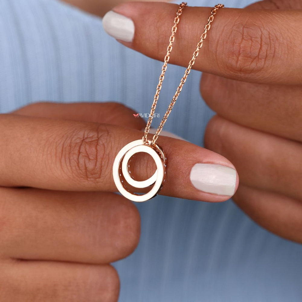 Moissanite pendant offering a brilliant sparkle.
