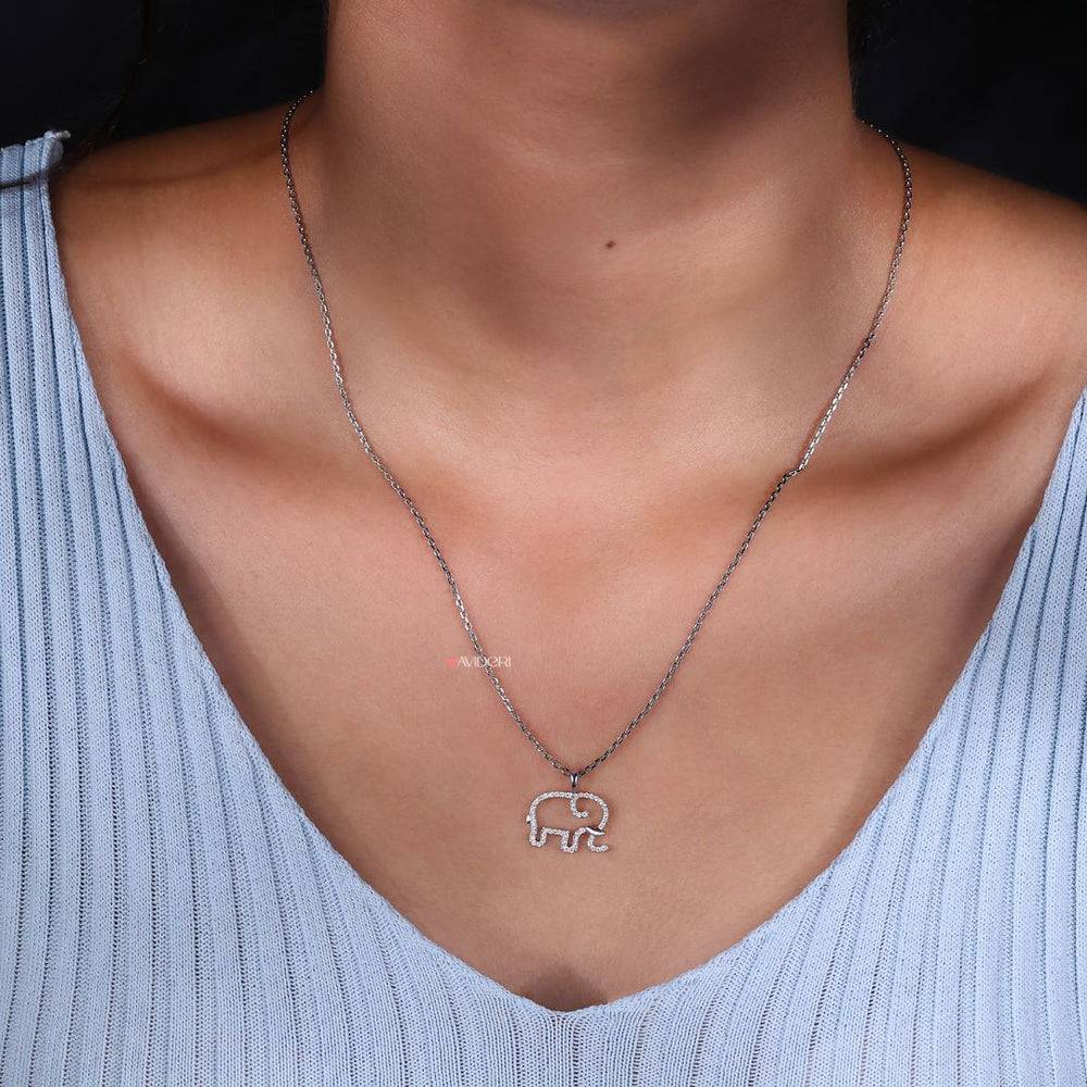 Unique pendant crafted with an elephant motif.
