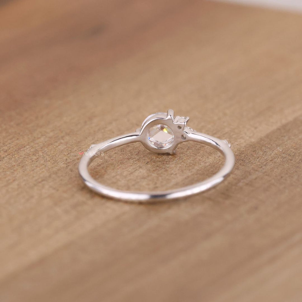 White gold engagement ring featuring a refined design.

