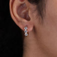 These hoop earrings offer a classic, timeless design.