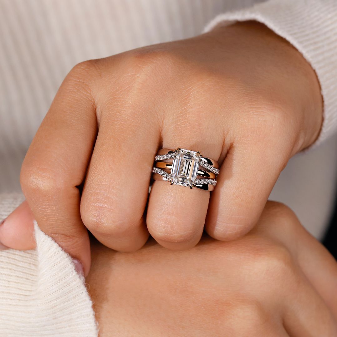 Double Claw Prong Setting provides extra security for the stone.