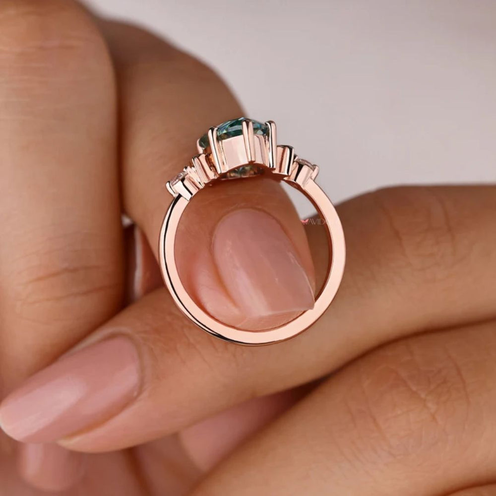 Rose Gold Engagement Ring glows with warmth and style.
