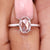 Oval rose cut engagement ring with simple engagement ring.