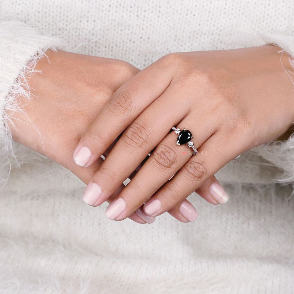Pear shape ring showcasing a sleek and modern design
