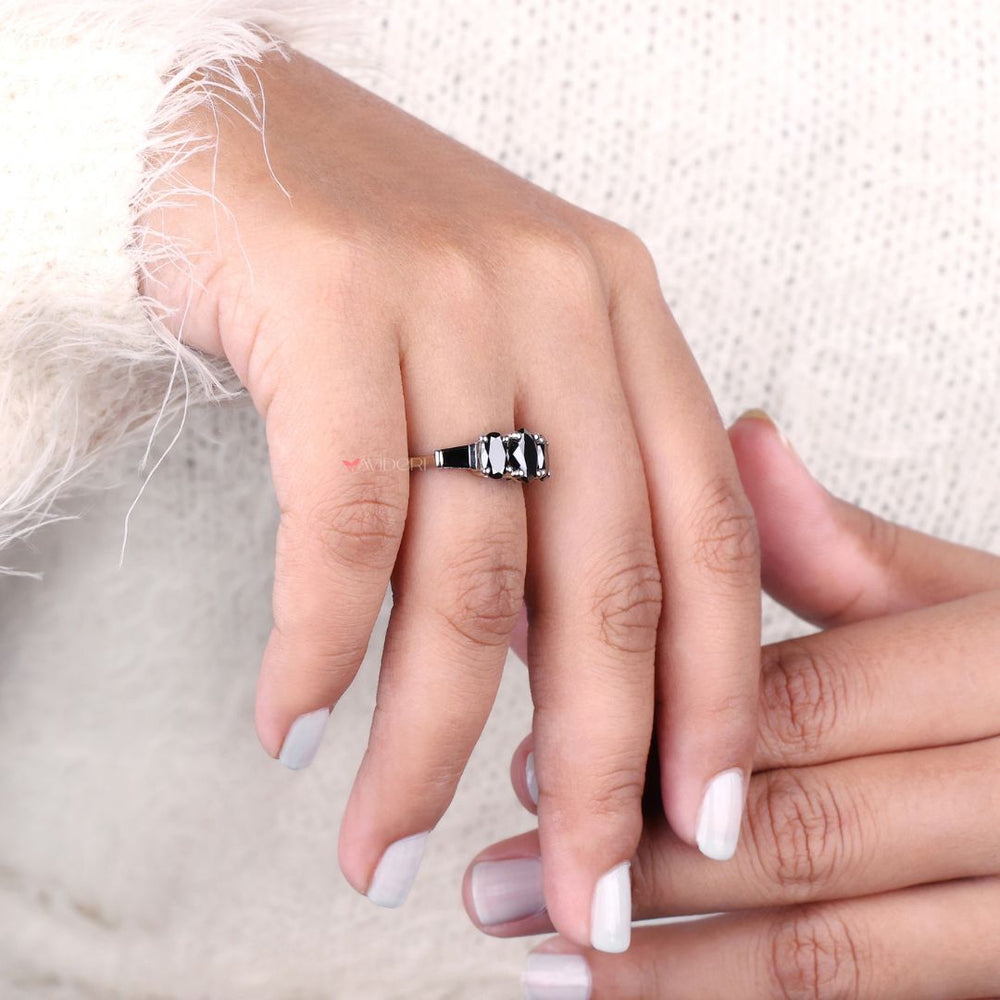 Oval cut engagement ring designed with a classic and sleek style
