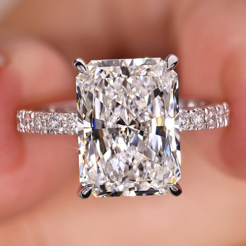 4 Carat Radiant Cut Diamond Ring  offering exceptional brilliance and elegance.