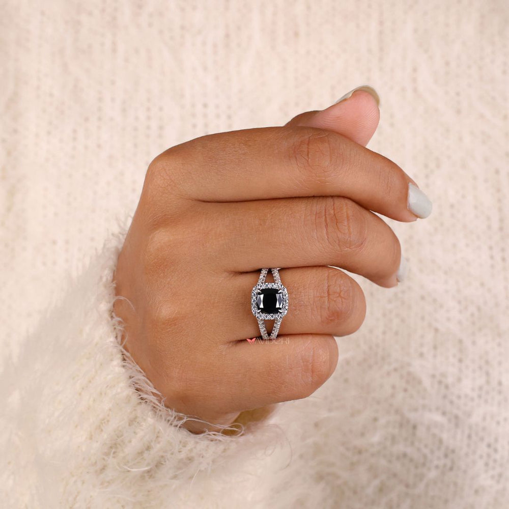 Pave engagement ring with exquisite craftsmanship and style
