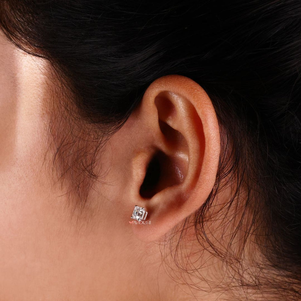 Moissanite earrings shine with lasting brilliance and beauty.