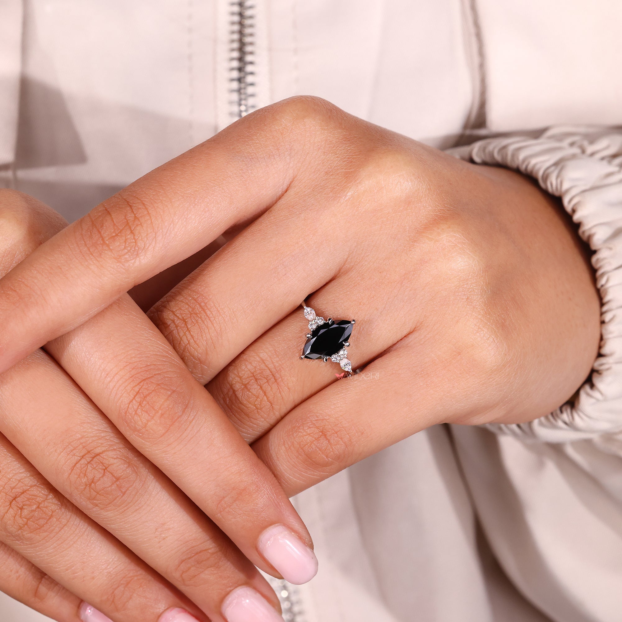 Muse setting ring with 6 claw prong setting.