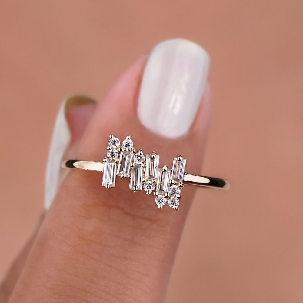 A custom engagement ring with a one-of-a-kind design.
