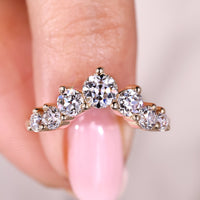 7 Stone Wedding Band - Old European Cut Diamonds