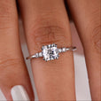 5 stone engagement ring featuring evenly spaced gems for a balanced and radiant look.
