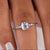 5 stone engagement ring featuring evenly spaced gems for a balanced and radiant look.
