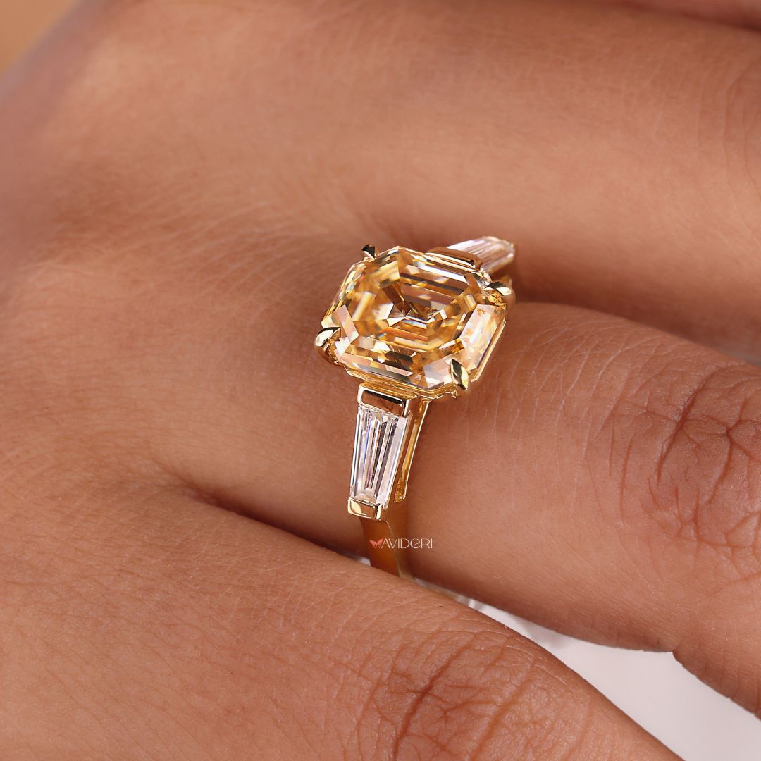 Tapered Baguette cut ring designed for a bold look

