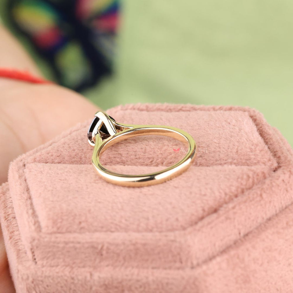 Gold solitaire engagement ring for a classic and sophisticated look
