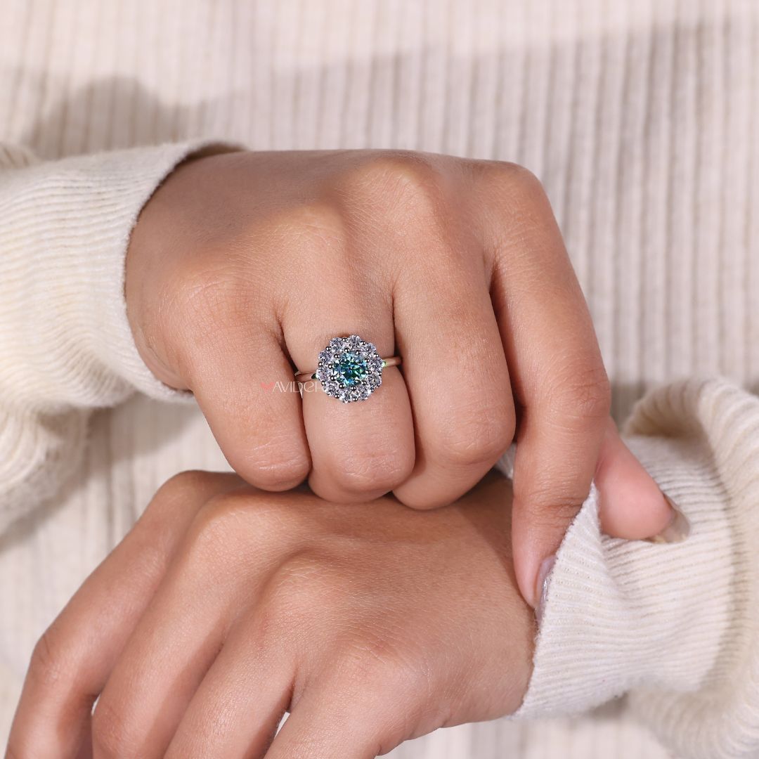 Moissanite engagement ring blends affordability and brilliance in one stunning design.
